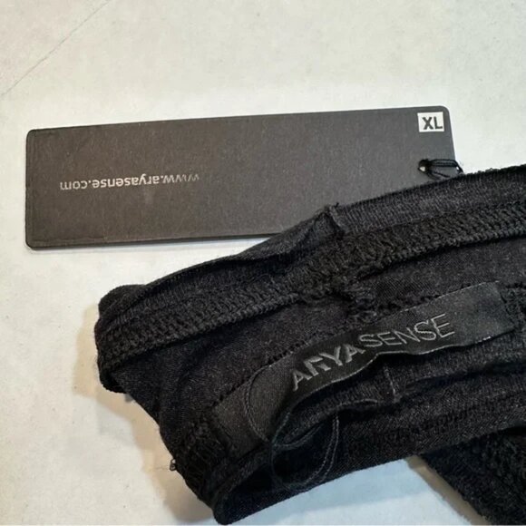 Aryasense Lagenlook Tunic Charcoal Gray Cold Shoulder Sleeve, New w/ Tags, XL - Picture 12 of 13